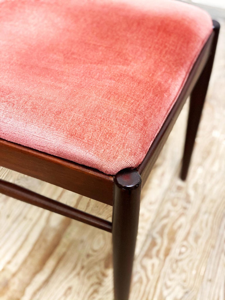 Mid Century Mahogany Colored Dining Chairs, Danish Design, Set of 6 For