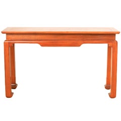 Used Midcentury Mahogany Console in the Manner of James Mont, circa 1950.