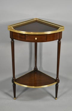 Mid-Century Mahogany Corner Table