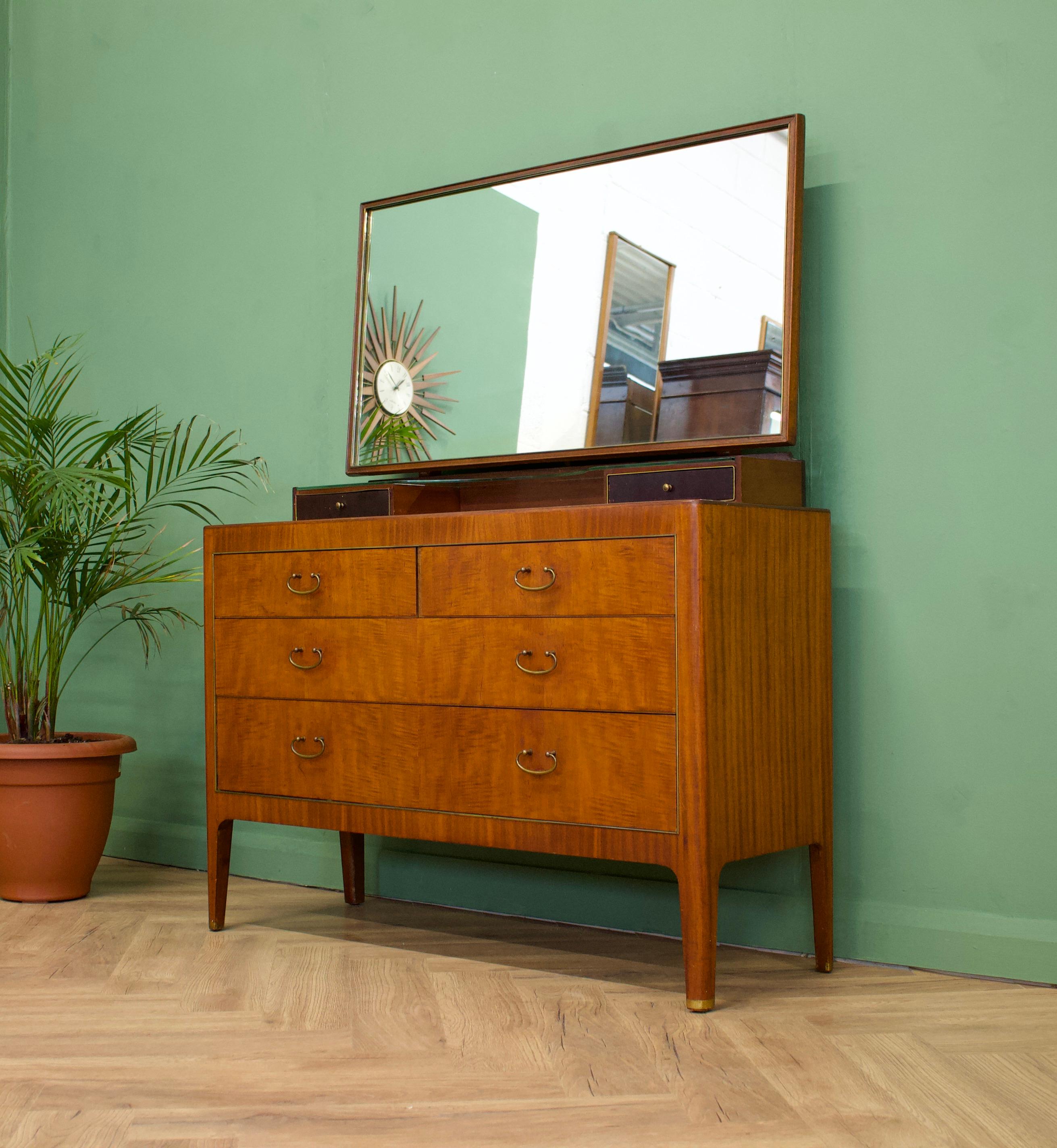 British Midcentury Mahogany Dressing Chest by Greaves and Thomas, 1950s For Sale