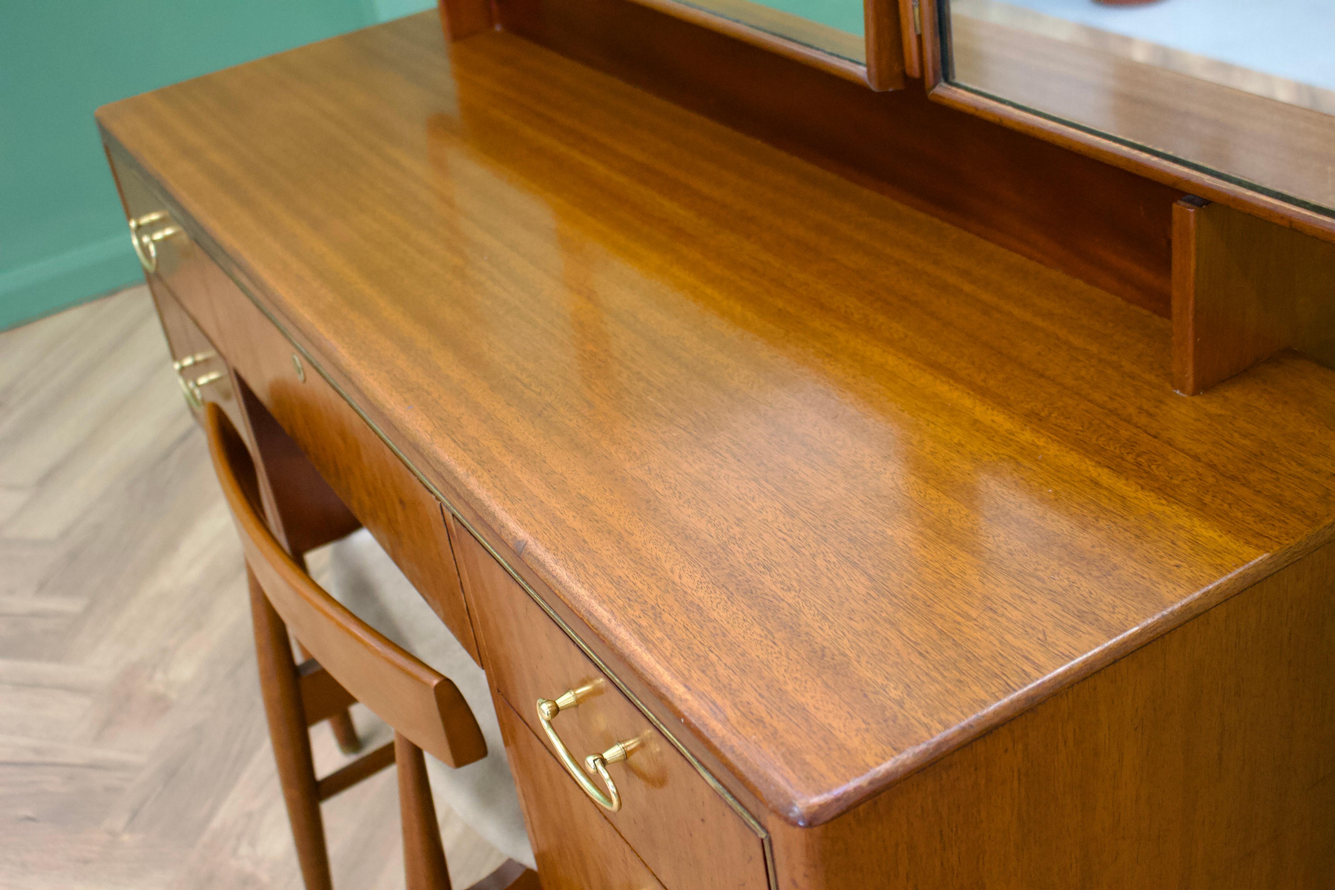 mid century dressing table stool
