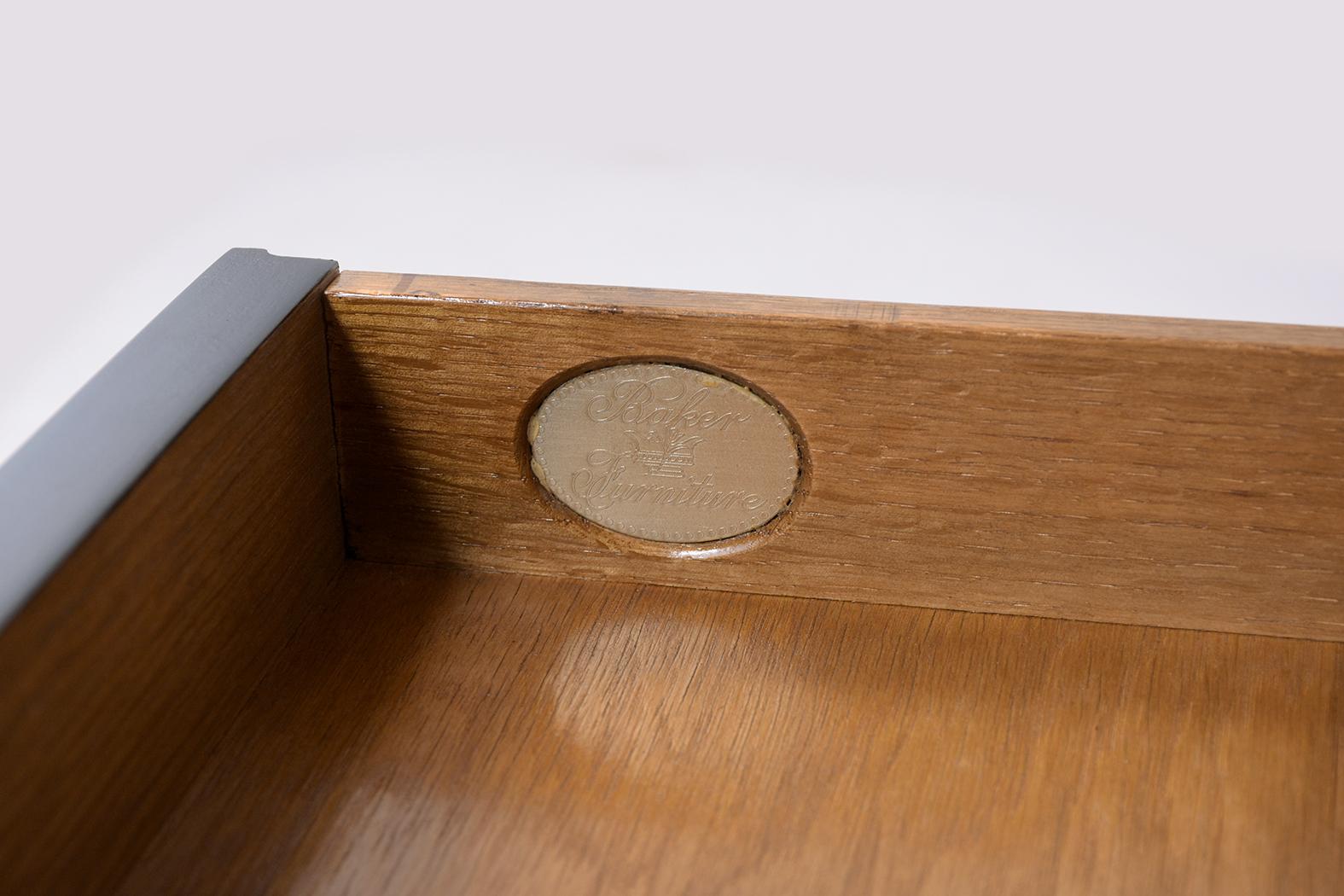 Mid-Century Brass Ebonized Side Table 3