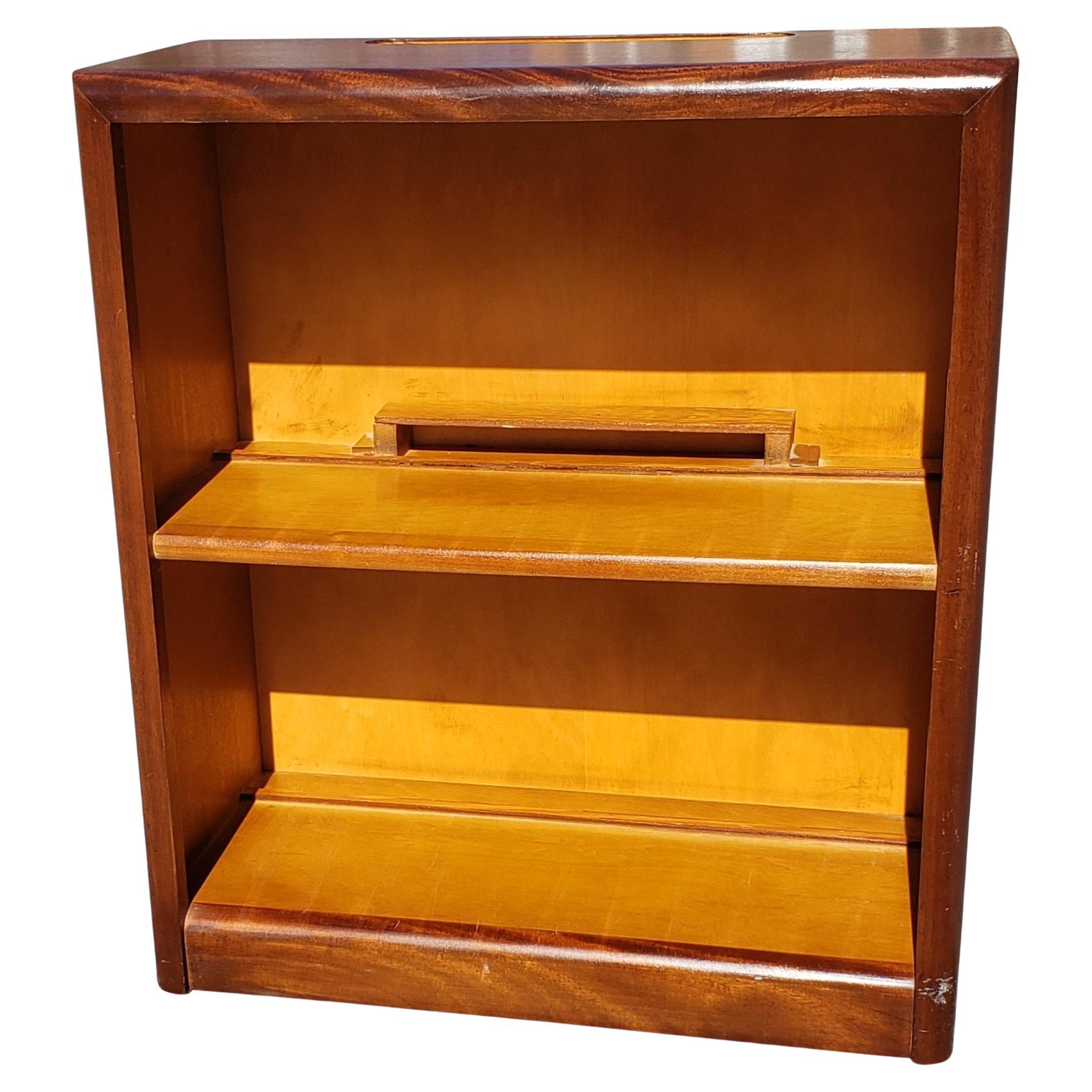 Midcentury Mahogany Encyclopedia Low Bookcase, 1960s For Sale