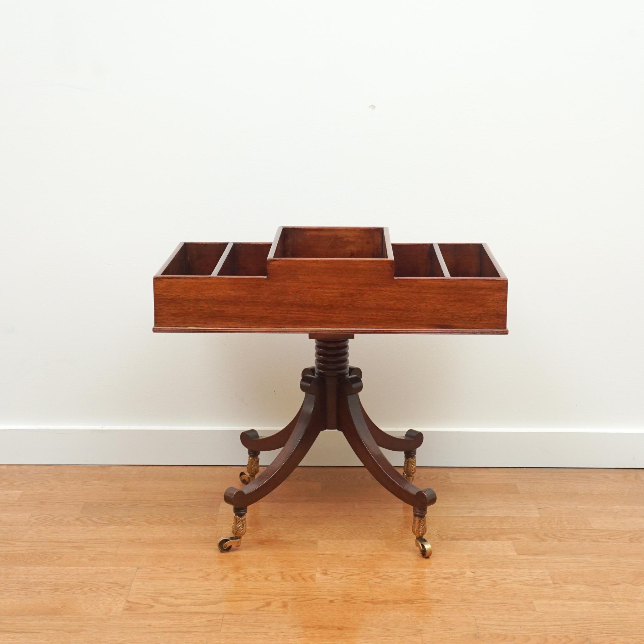 Empire Mid-Century Mahogany Magazine Stand/Side Table For Sale