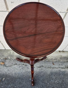 Mid Century Mahogany Pedestal Snake Trifid Stand