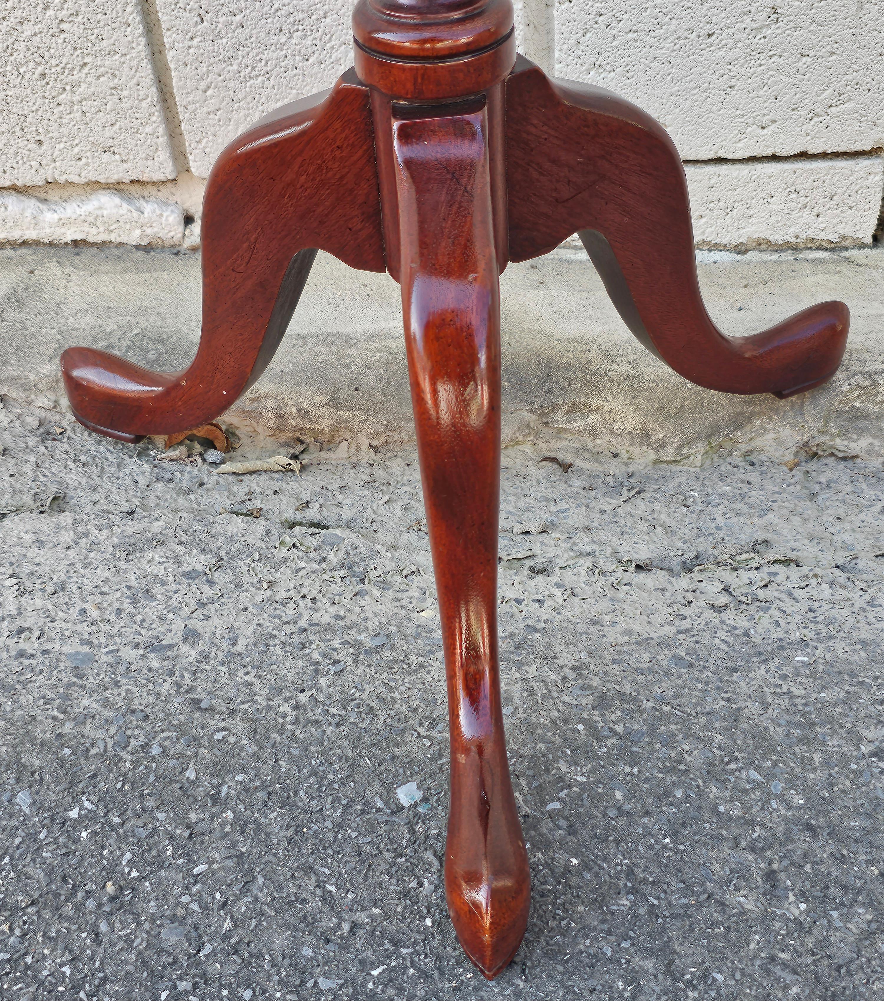 Georgian Mid Century Mahogany Pedestal Snake Trifid Stand  For Sale