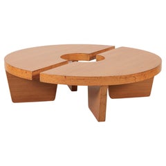 Mid Century Mahogany Wood Nuclear Coffee Table by Harvey Probber
