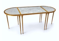 Mid-Century Maison Bagues Bronze Dore Hollywood Regency Coffee Table
