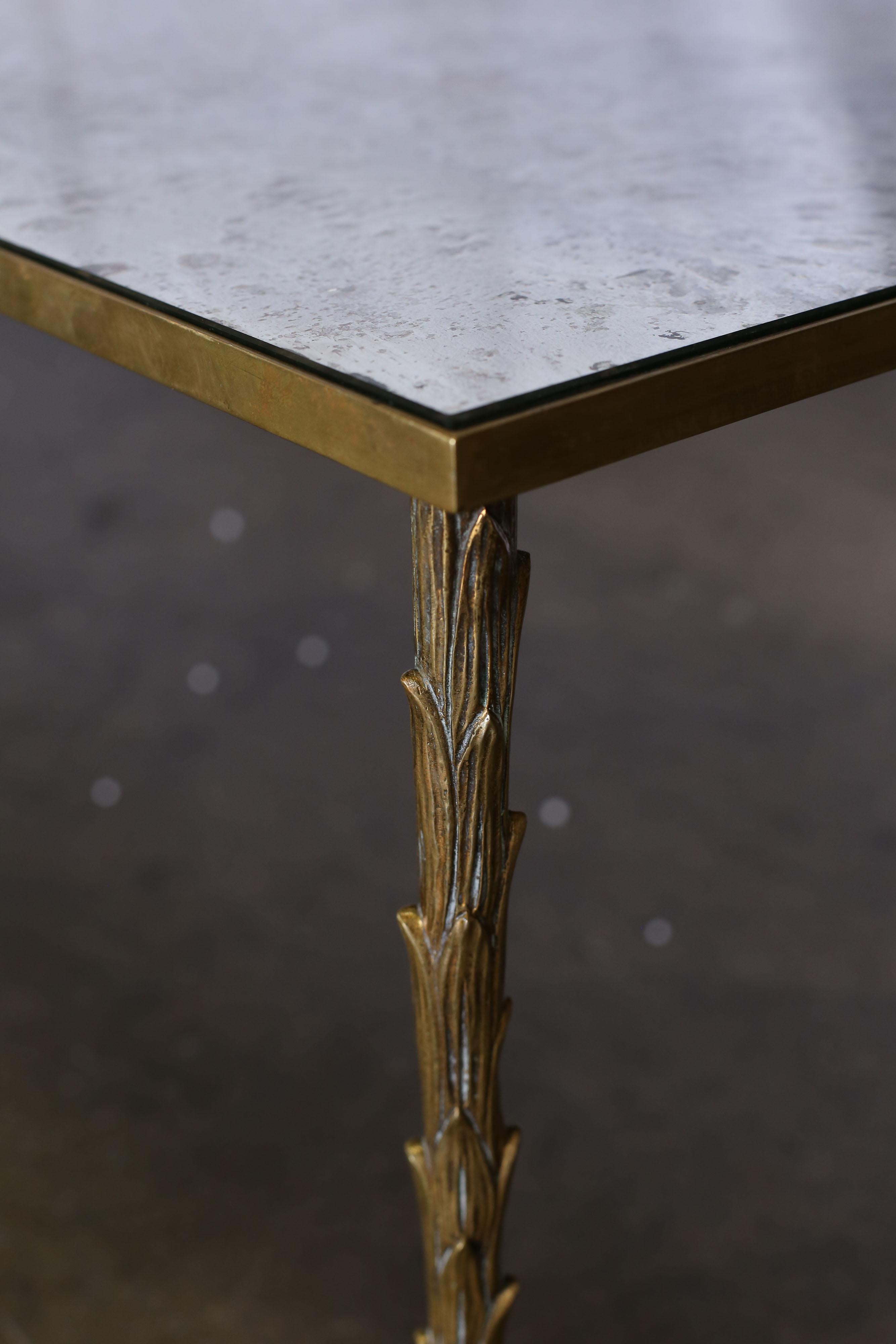 Table basse française en bronze de la Maison Bagues du milieu du siècle dernier en vente 1