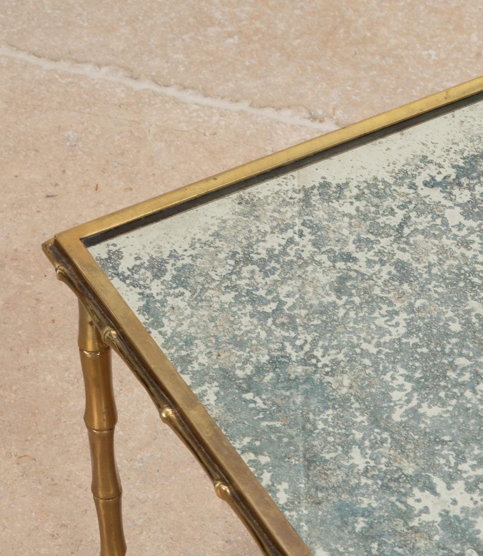 Mid-Century Maison Bagues Style Brass Coffee Table For Sale 1
