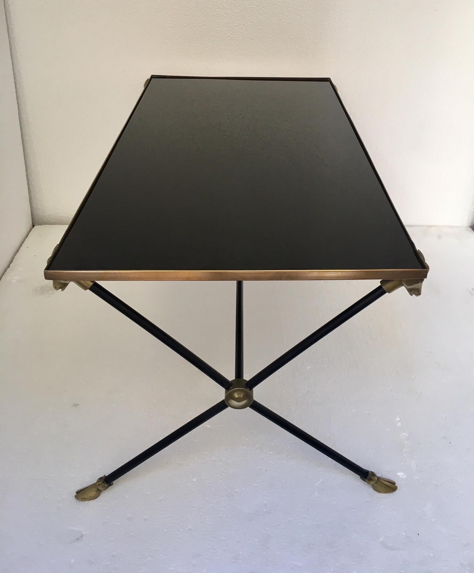 Midcentury Maison Ramsay Brass Cocktail or Coffee Table 3