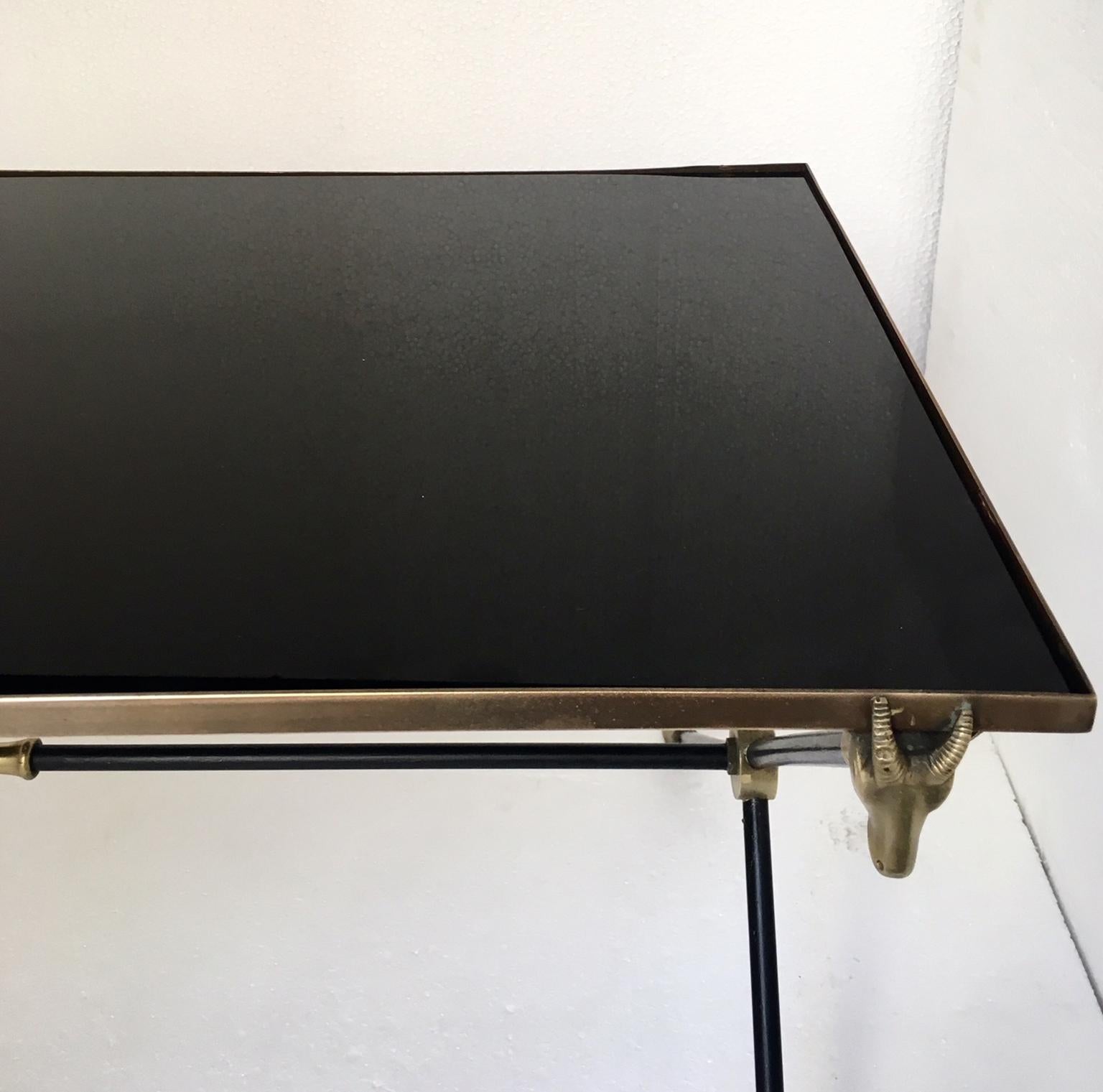 20th Century Midcentury Maison Ramsay Brass Cocktail or Coffee Table