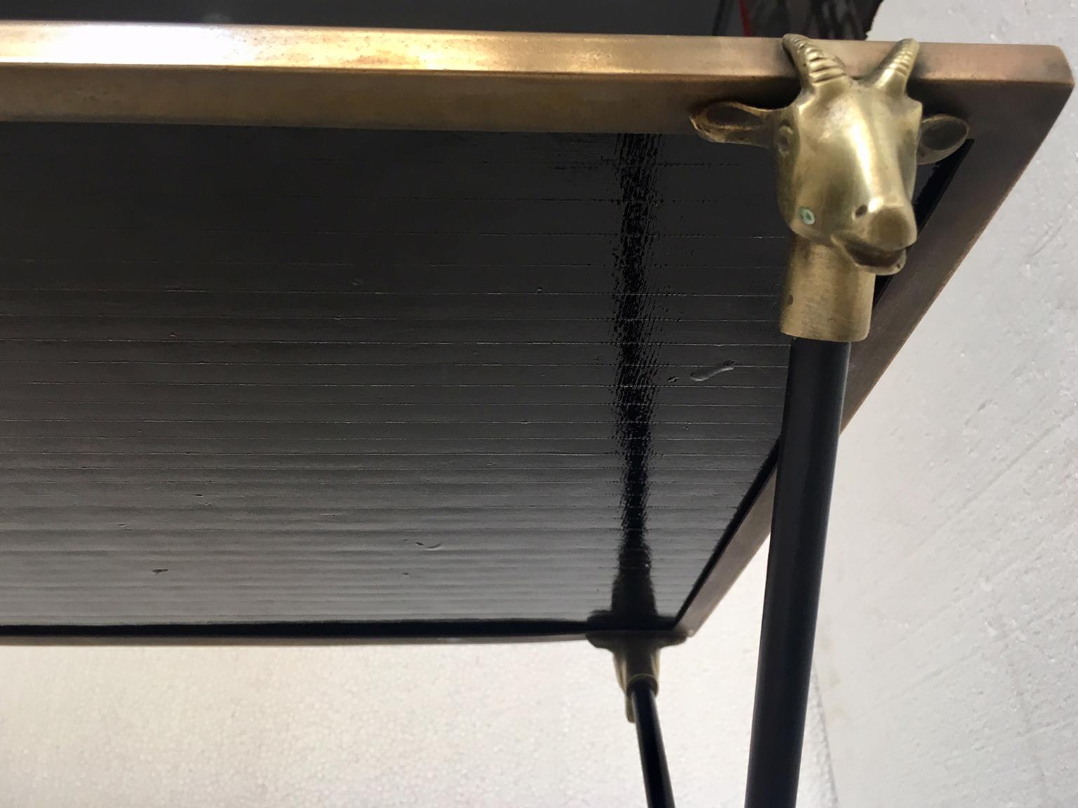 Bronze Midcentury Maison Ramsay Brass Cocktail or Coffee Table
