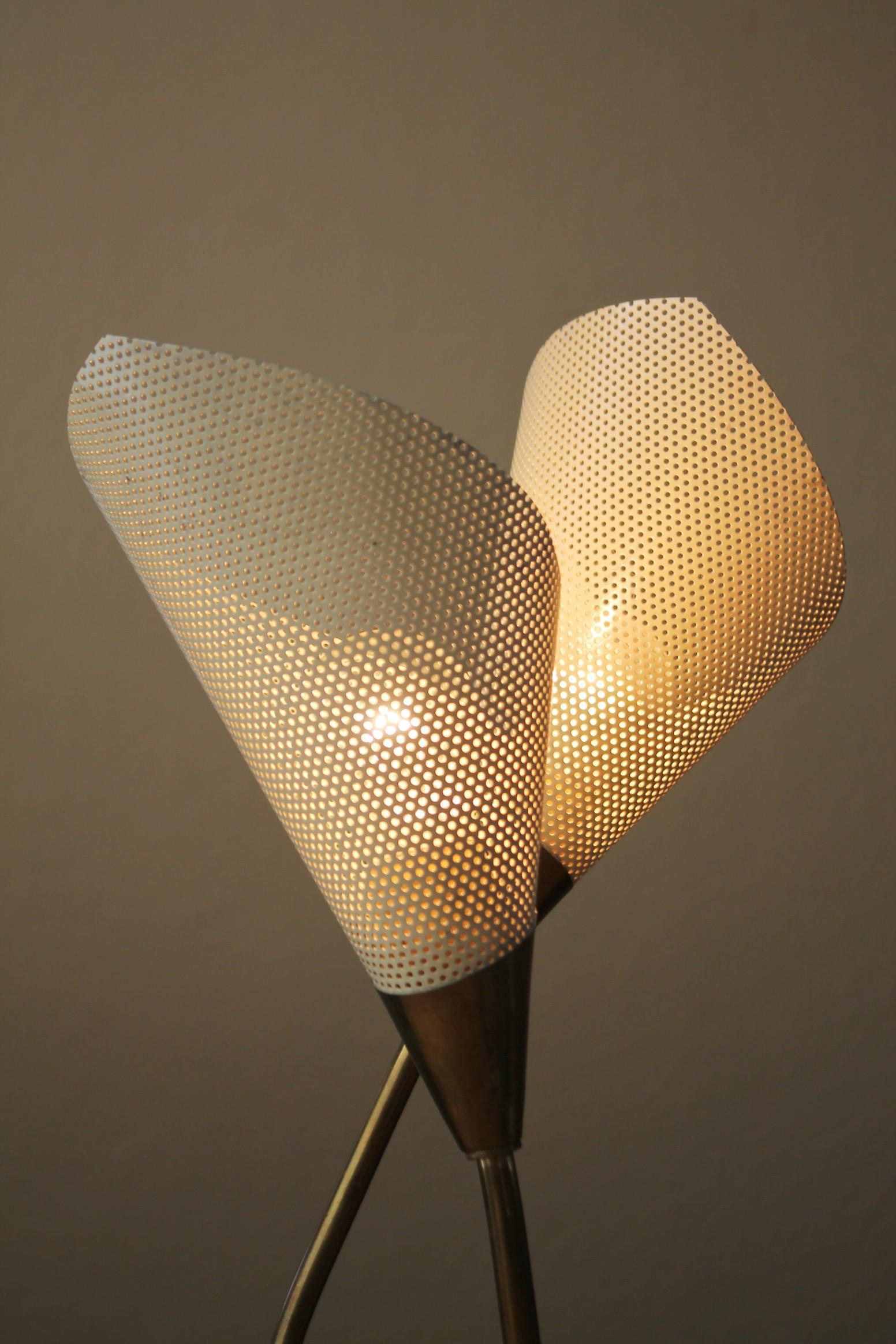 American Mid Century Majestic Table Lamp! Atomic MCM Luxcraft Brass 1950s Incredibly Rare For Sale