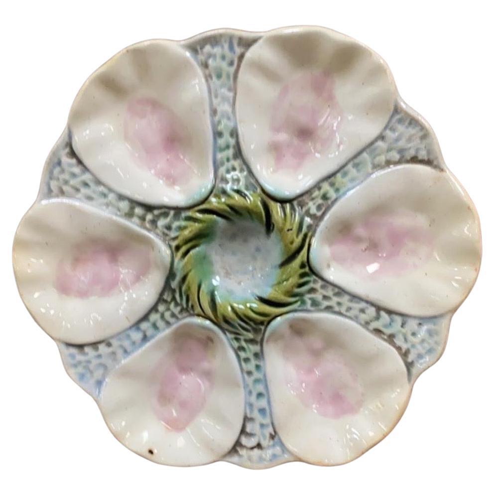 Mid-20th Century Mid-Century Majolica Fish Plate Salins Les Bains For Sale