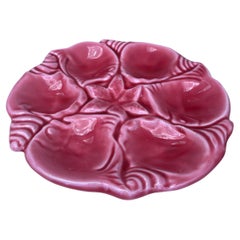 Mitte des Jahrhunderts Majolika Rosa Austern Teller Vallauris