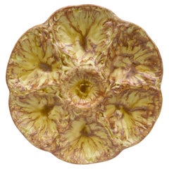 Piatto in maiolica giallo di metà secolo Vallauris AM