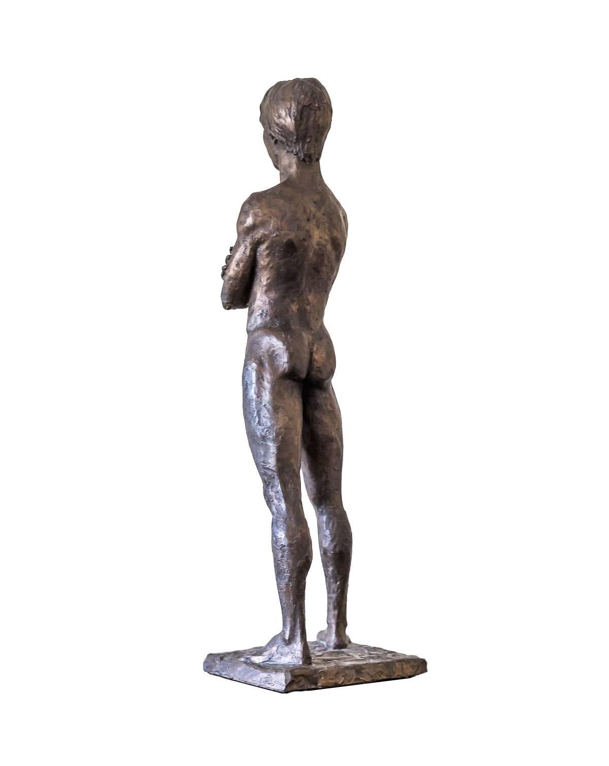 Resin Midcentury Male Nude Sculpture