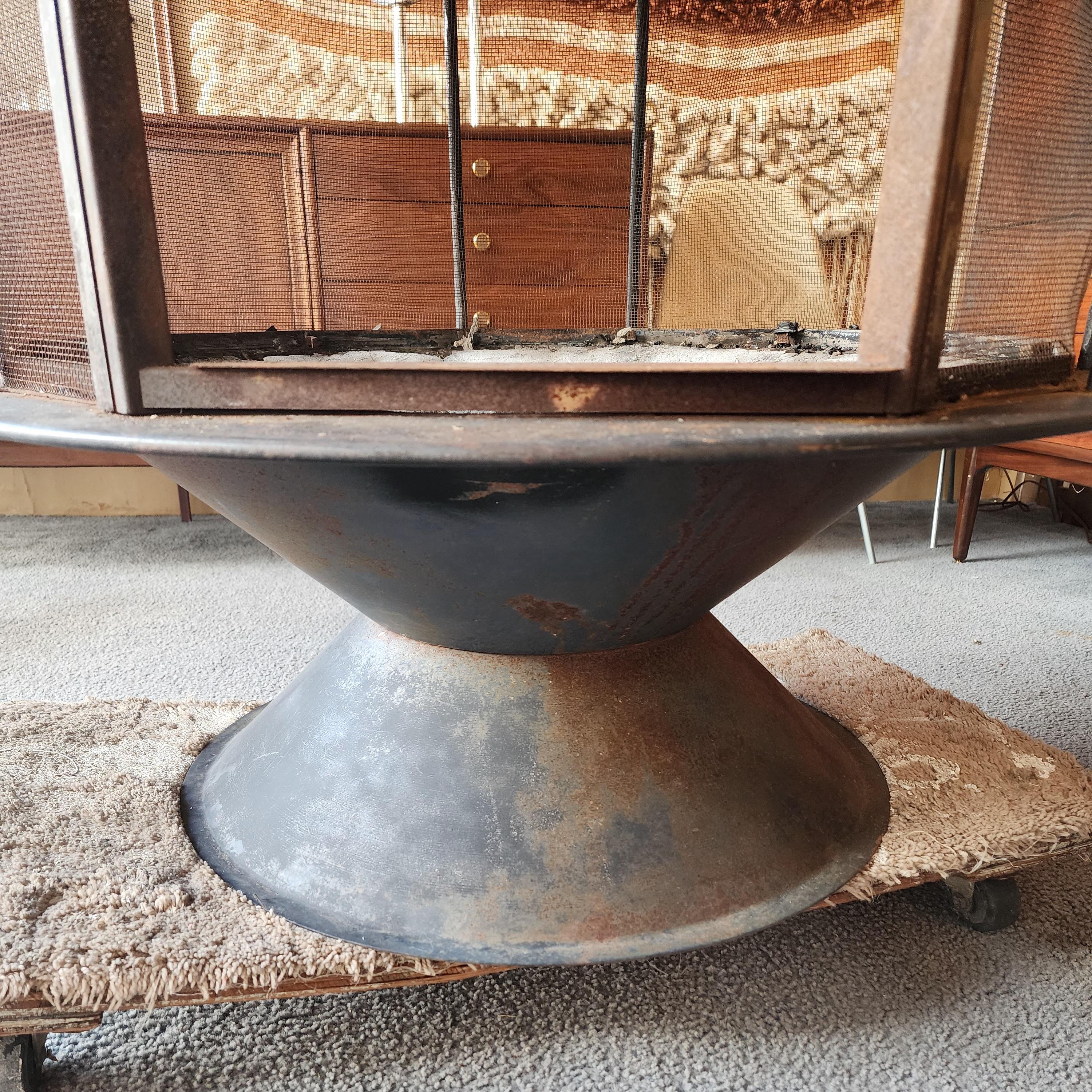 Porcelain Mid-Century Malm Imperial Carousel Cone Fireplace