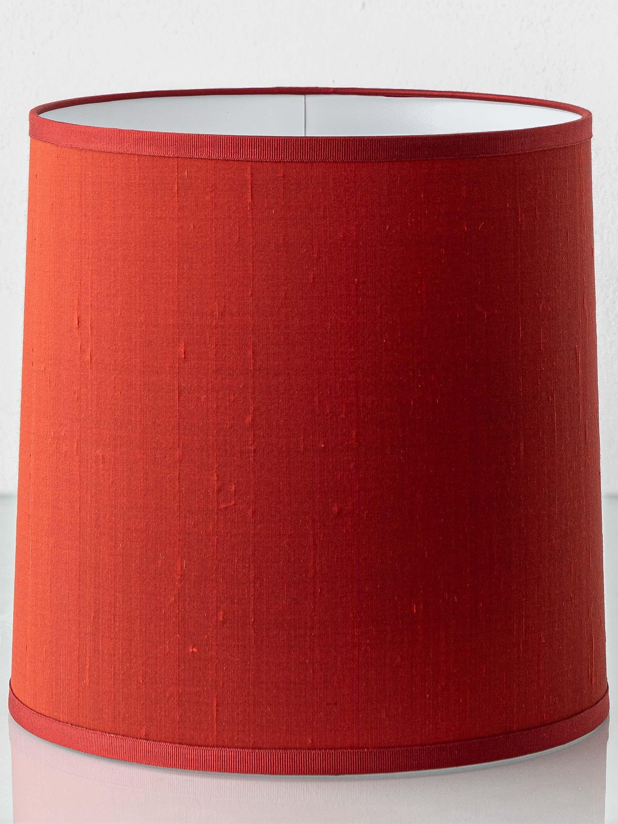 Lampe de table Manises du milieu du siècle en céramique émaillée turquoise, abat-jour en soie neuf en vente 1