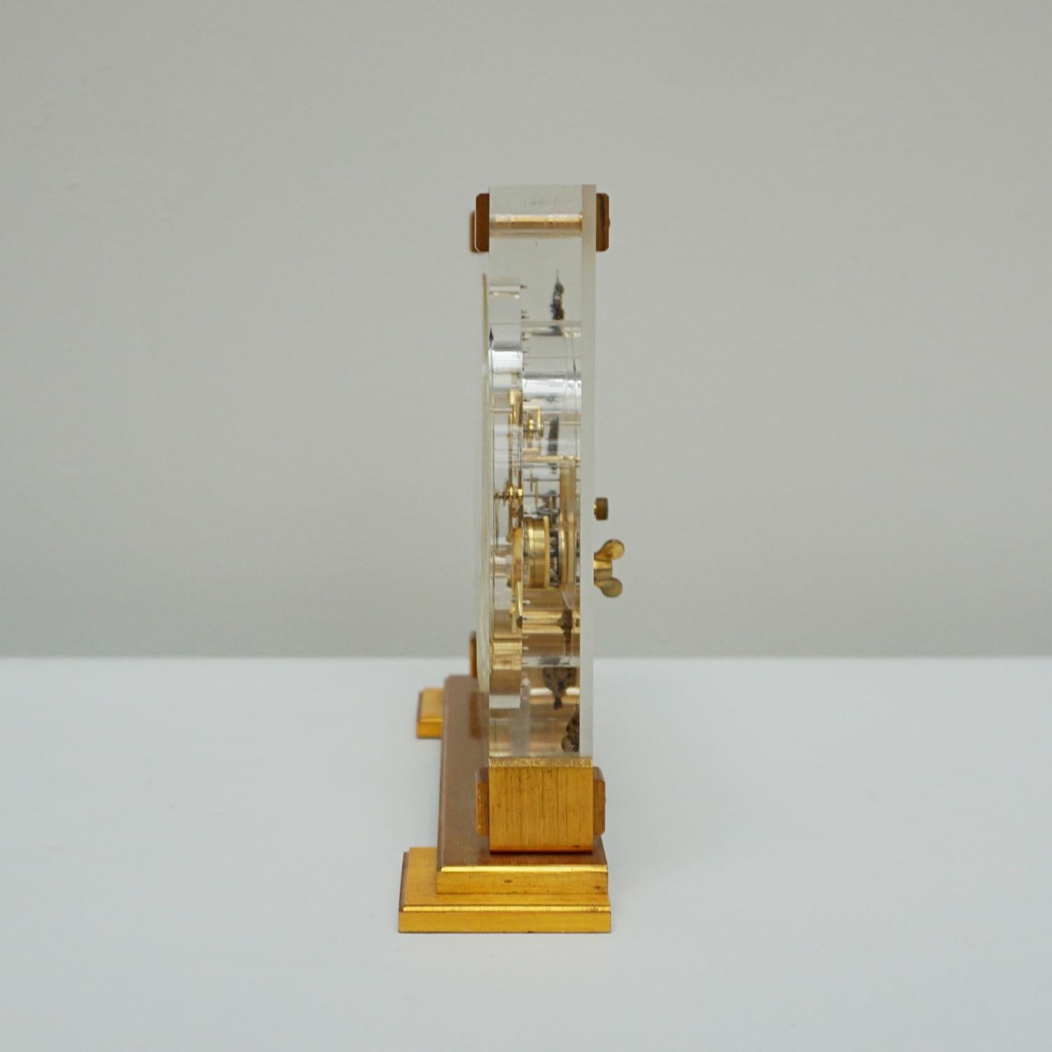 Swiss Mid-Century Mantel Clock by Jaeger-LeCoultre