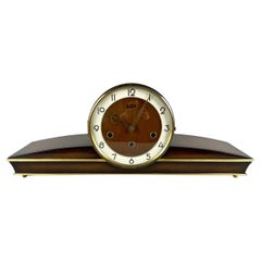 Mid-Century Mantel Wooden Clock from FFR, France, 1960s