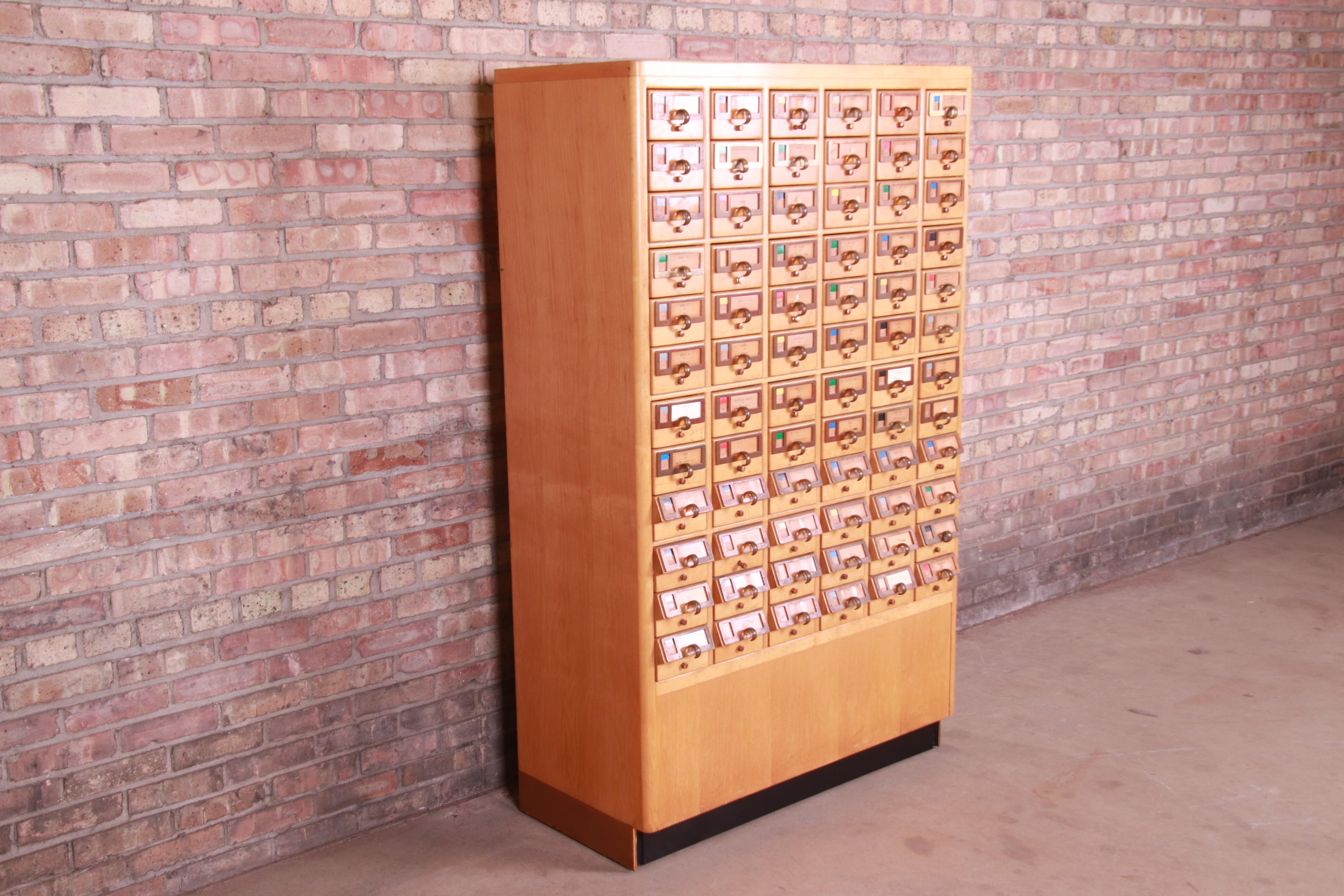 card catalog wine cabinet
