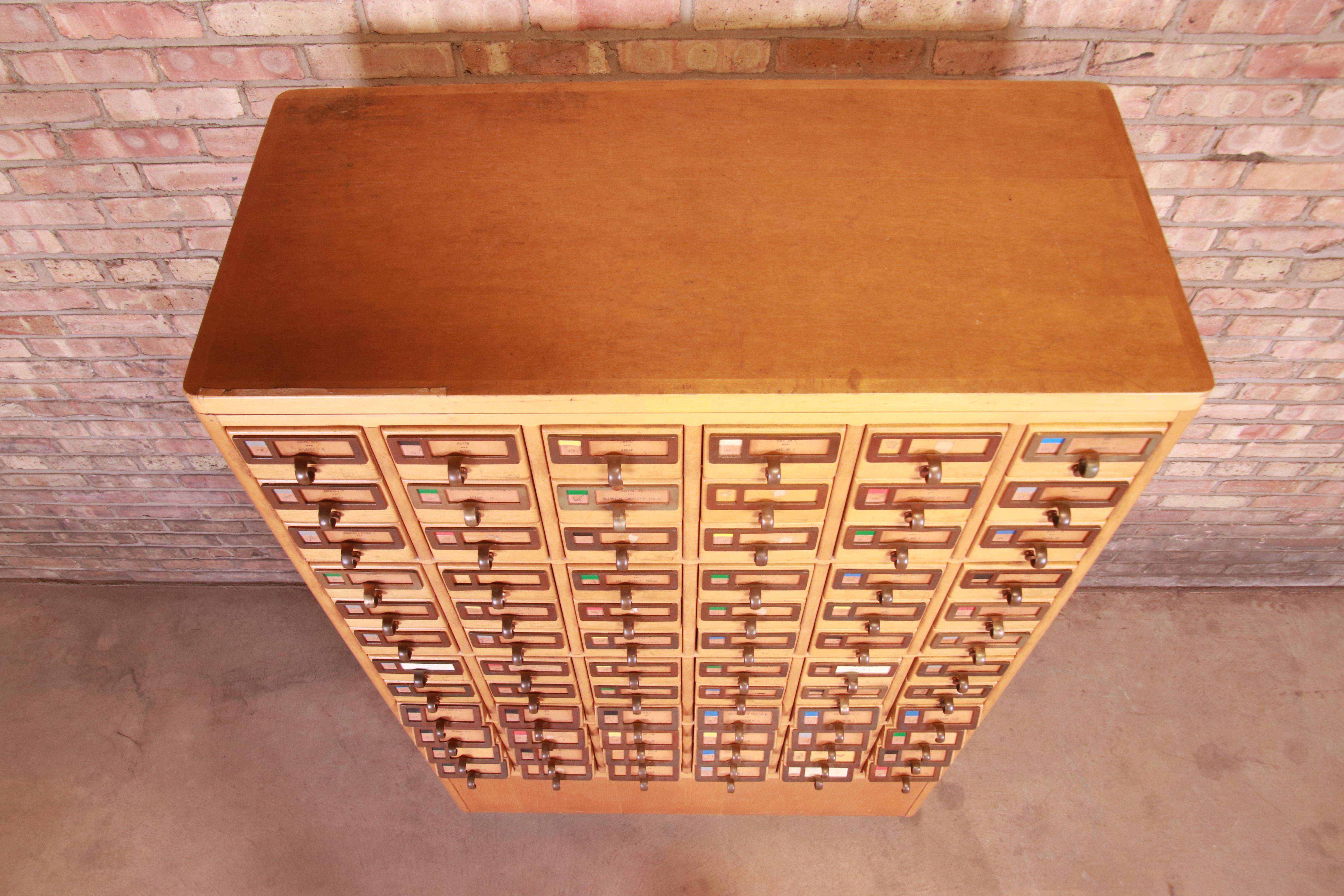 old card catalog cabinet