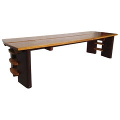 Midcentury Maple and Walnut Coffee Table