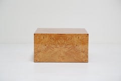 Mid-Century Maple Burl Cube Coffee Table by Paul Mayen for Habitat Intl., 1970s