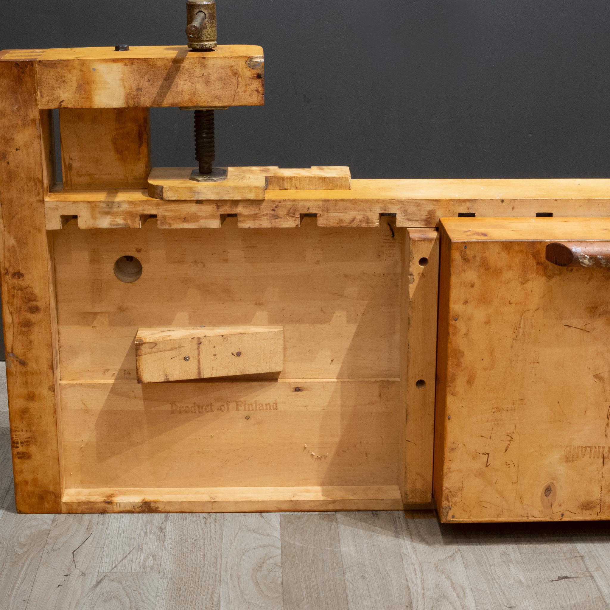 Mid-Century Maple Carpenter's Workbench, C.1960 For Sale 7