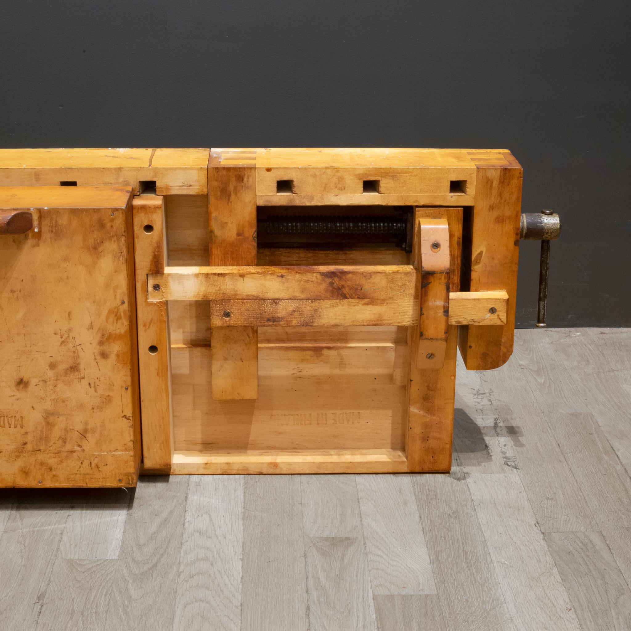 Mid-Century Maple Carpenter's Workbench, C.1960 For Sale 9