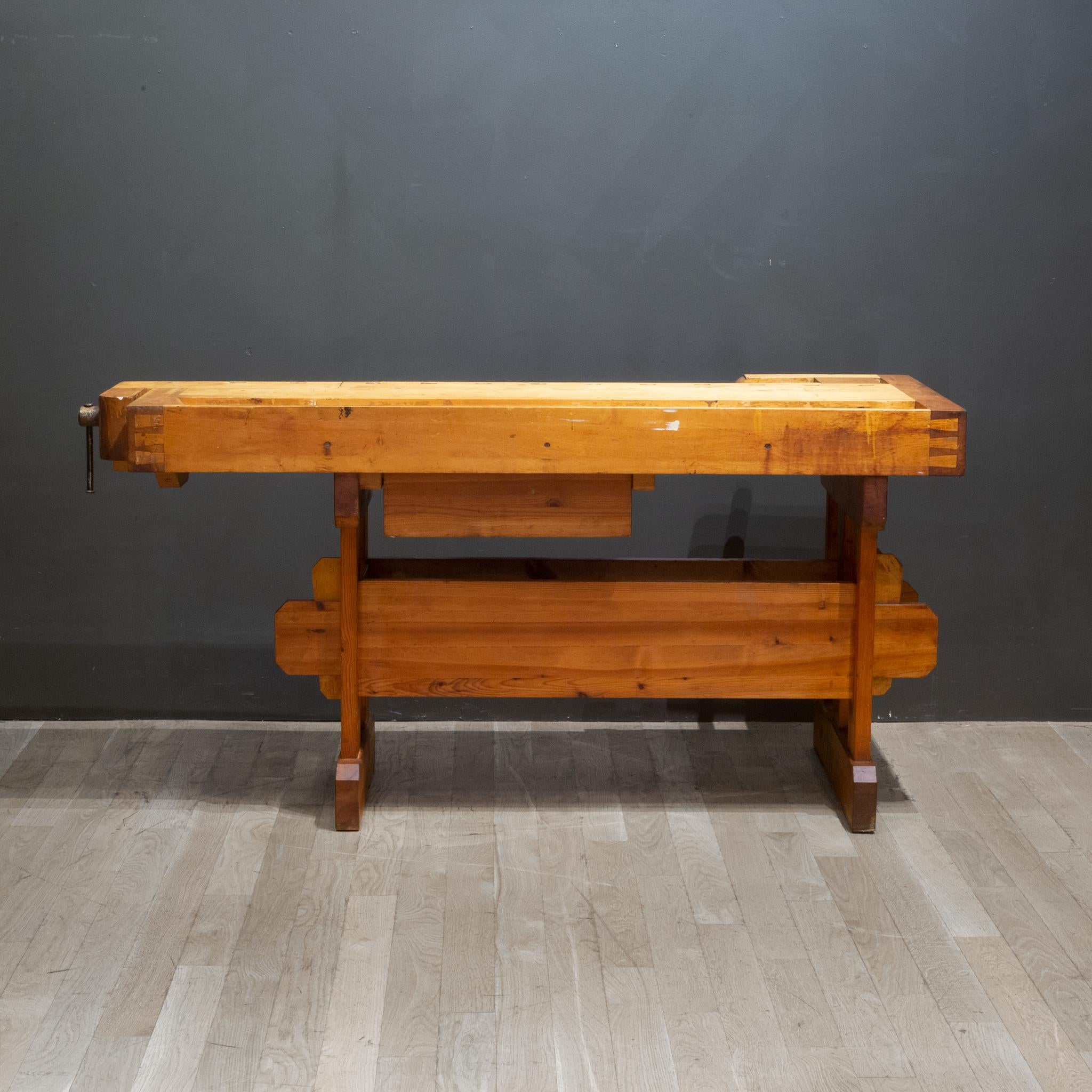 Mid-Century Modern Mid-Century Maple Carpenter's Workbench, C.1960 For Sale