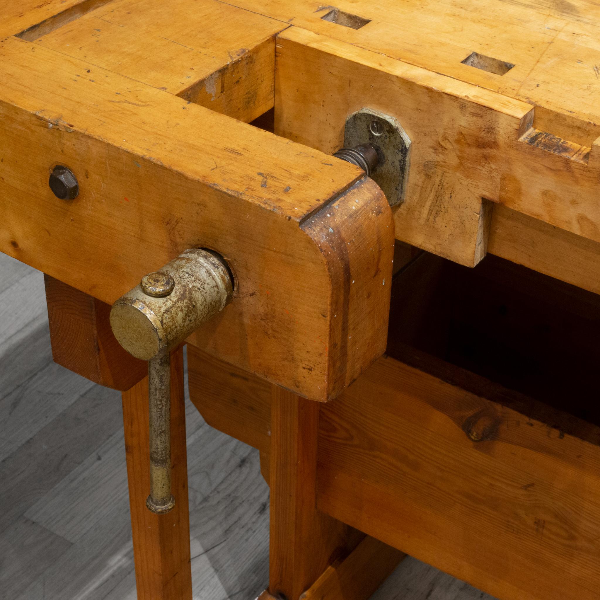 20th Century Mid-Century Maple Carpenter's Workbench, C.1960 For Sale