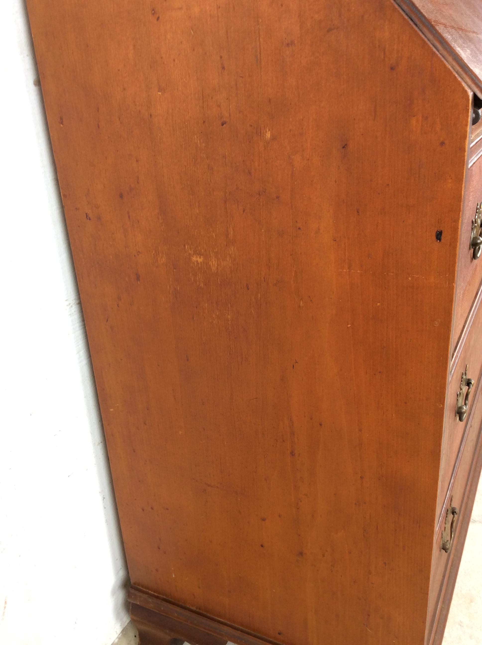 Mid Century Maple Drop Front Secretary Writing Desk im Angebot 12