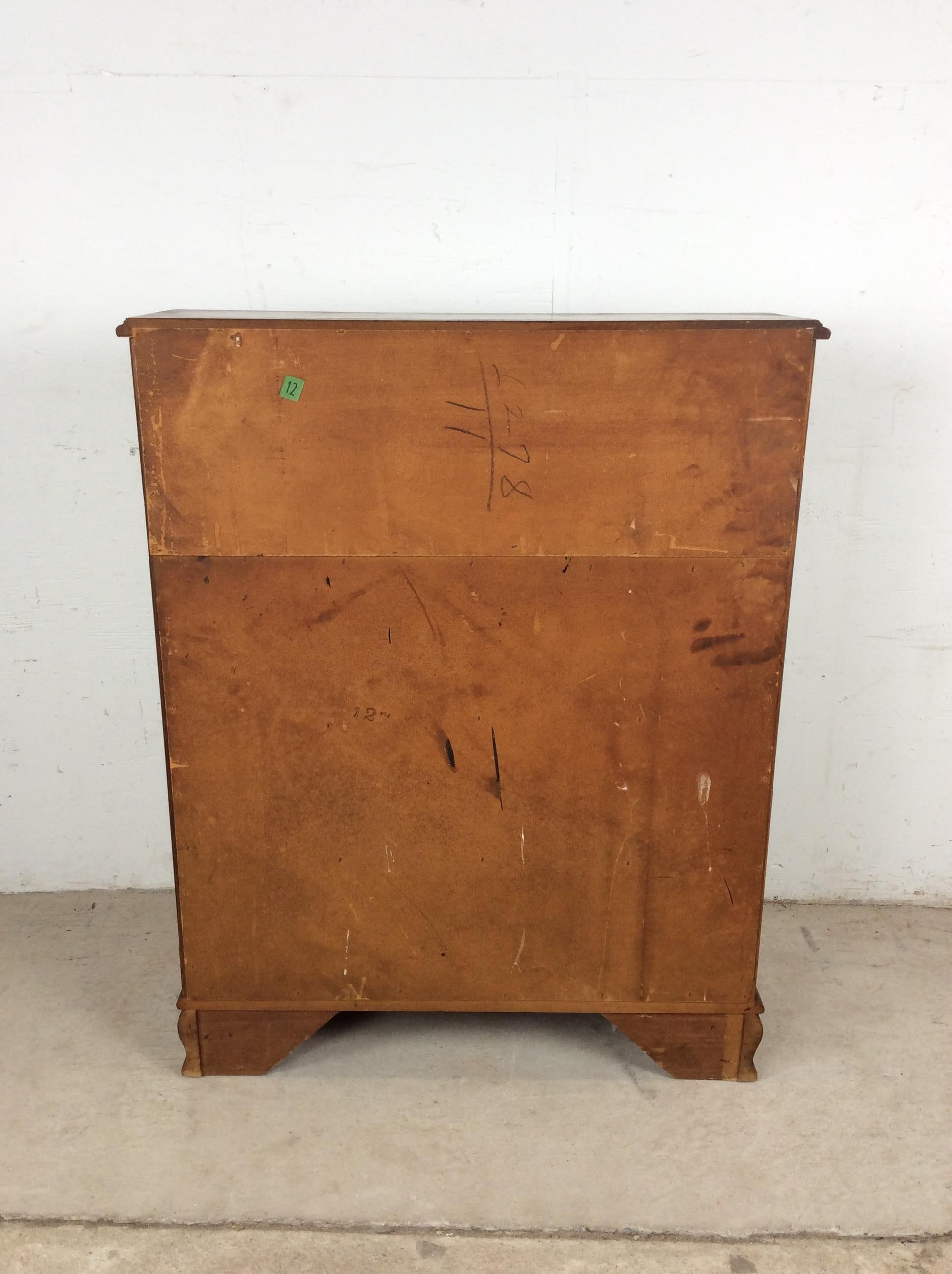 Mid Century Maple Drop Front Secretary Writing Desk im Angebot 13