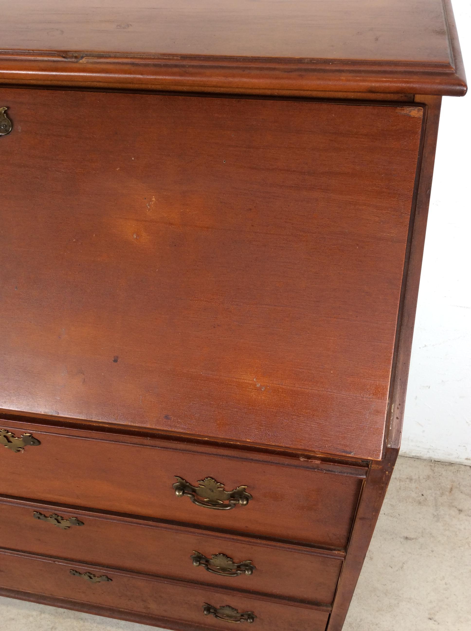 Mid Century Maple Drop Front Secretary Writing Desk (20. Jahrhundert) im Angebot