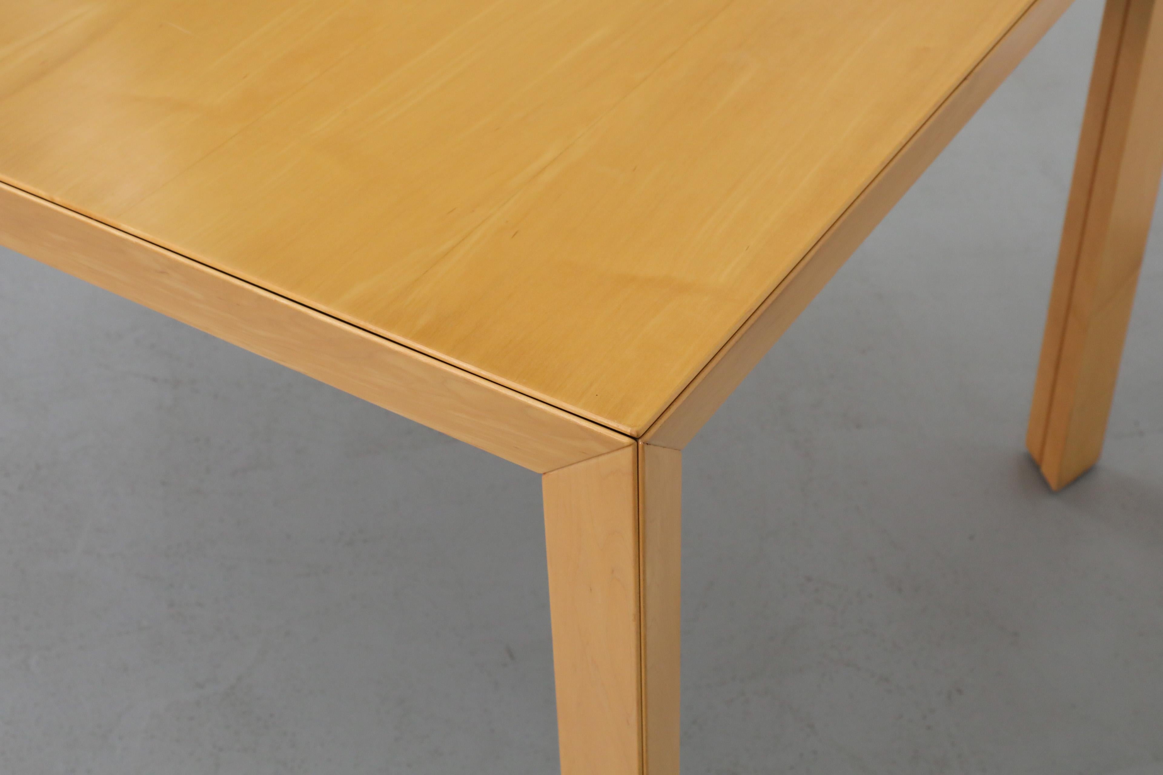 Mid-Century Maple Extendable Dining Table or Desk with Two Leaves 5