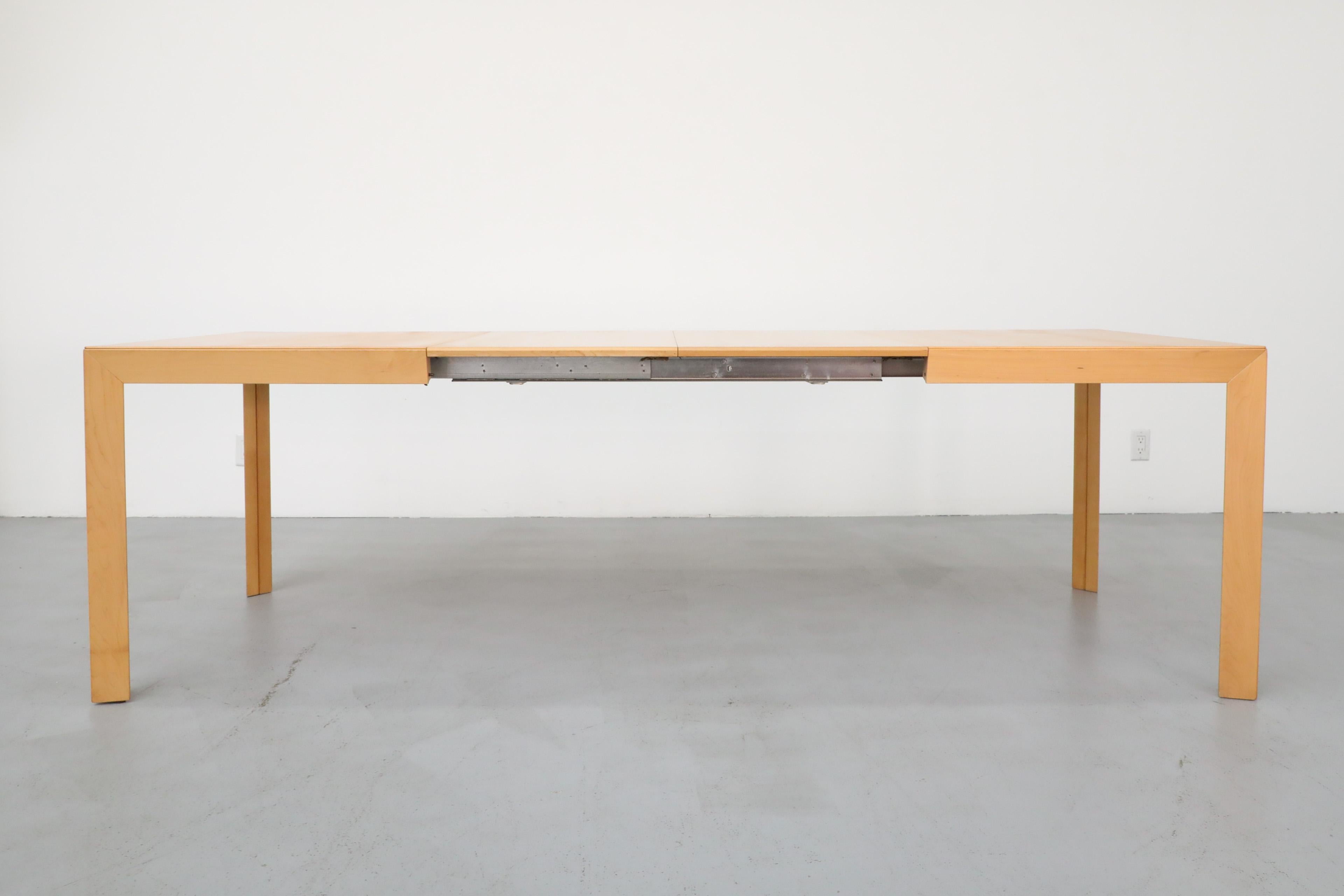 Mid-Century Modern Mid-Century Maple Extendable Dining Table or Desk with Two Leaves