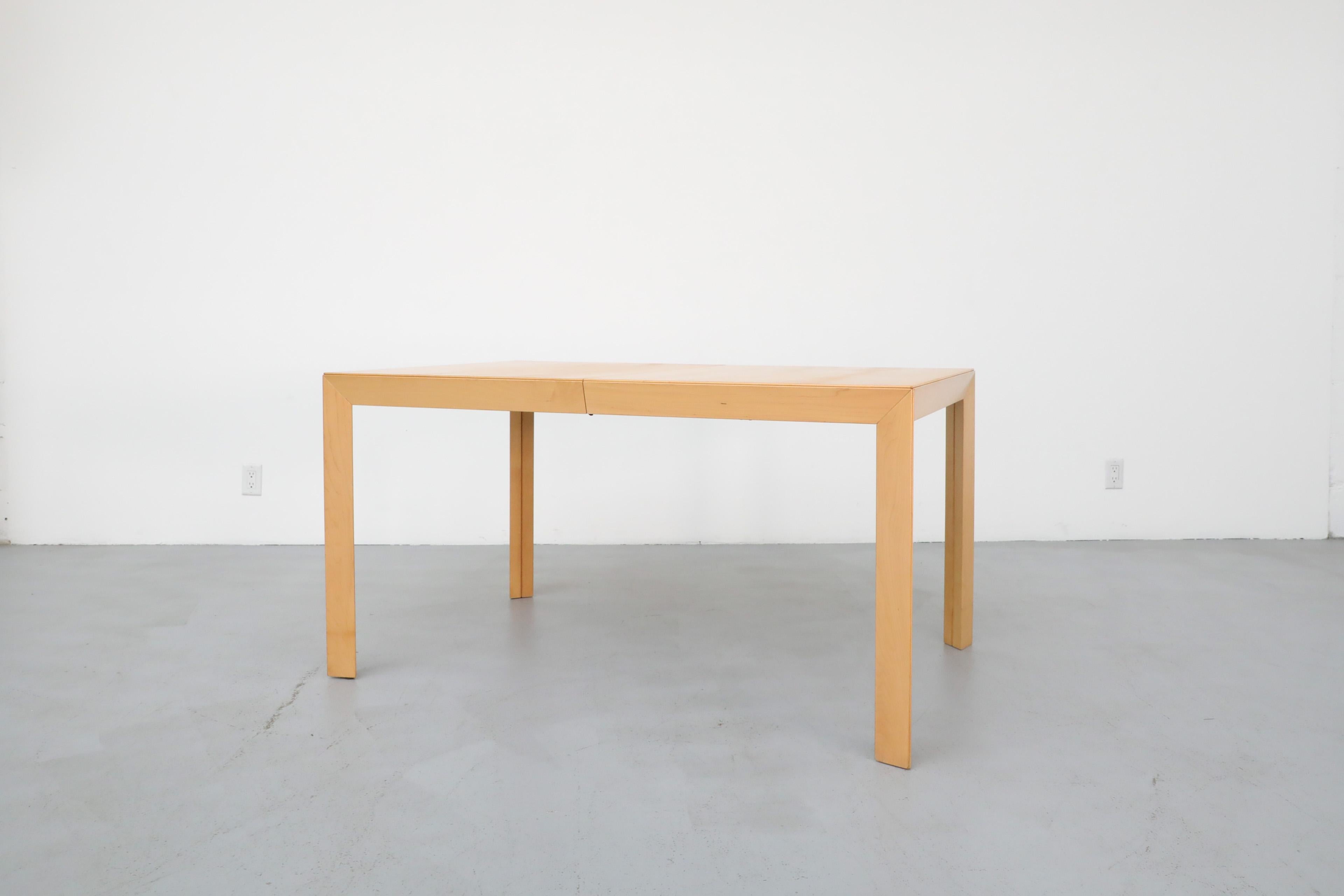 Mid-20th Century Mid-Century Maple Extendable Dining Table or Desk with Two Leaves