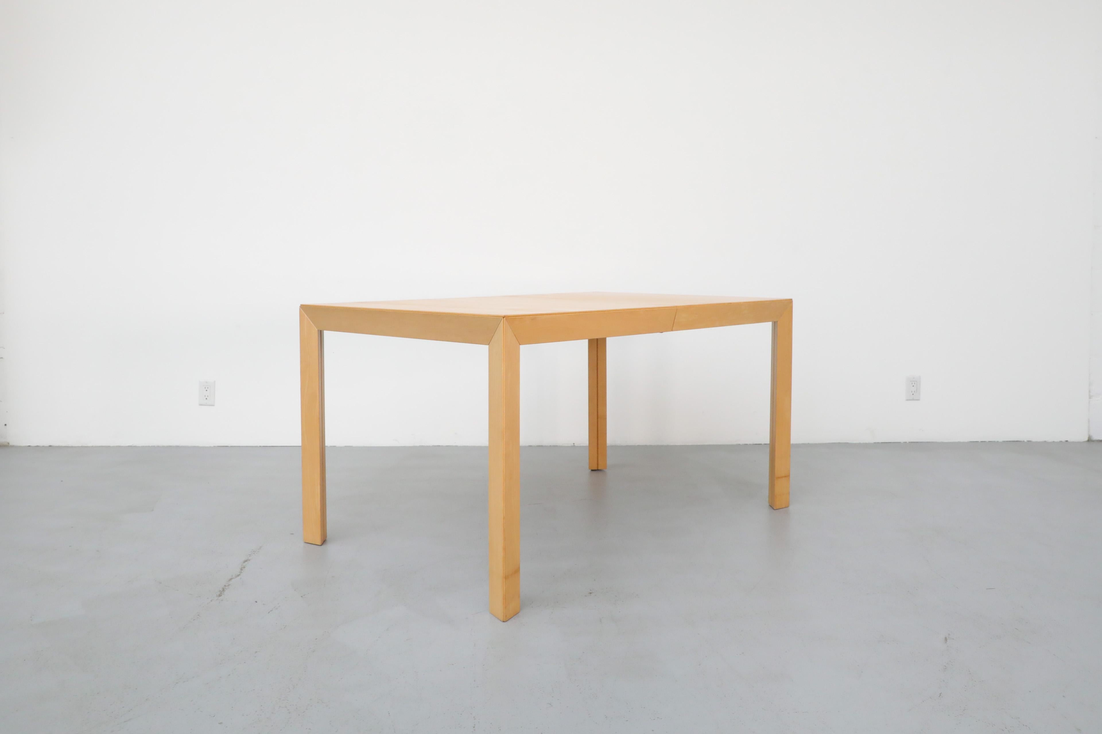 Mid-Century Maple Extendable Dining Table or Desk with Two Leaves 2