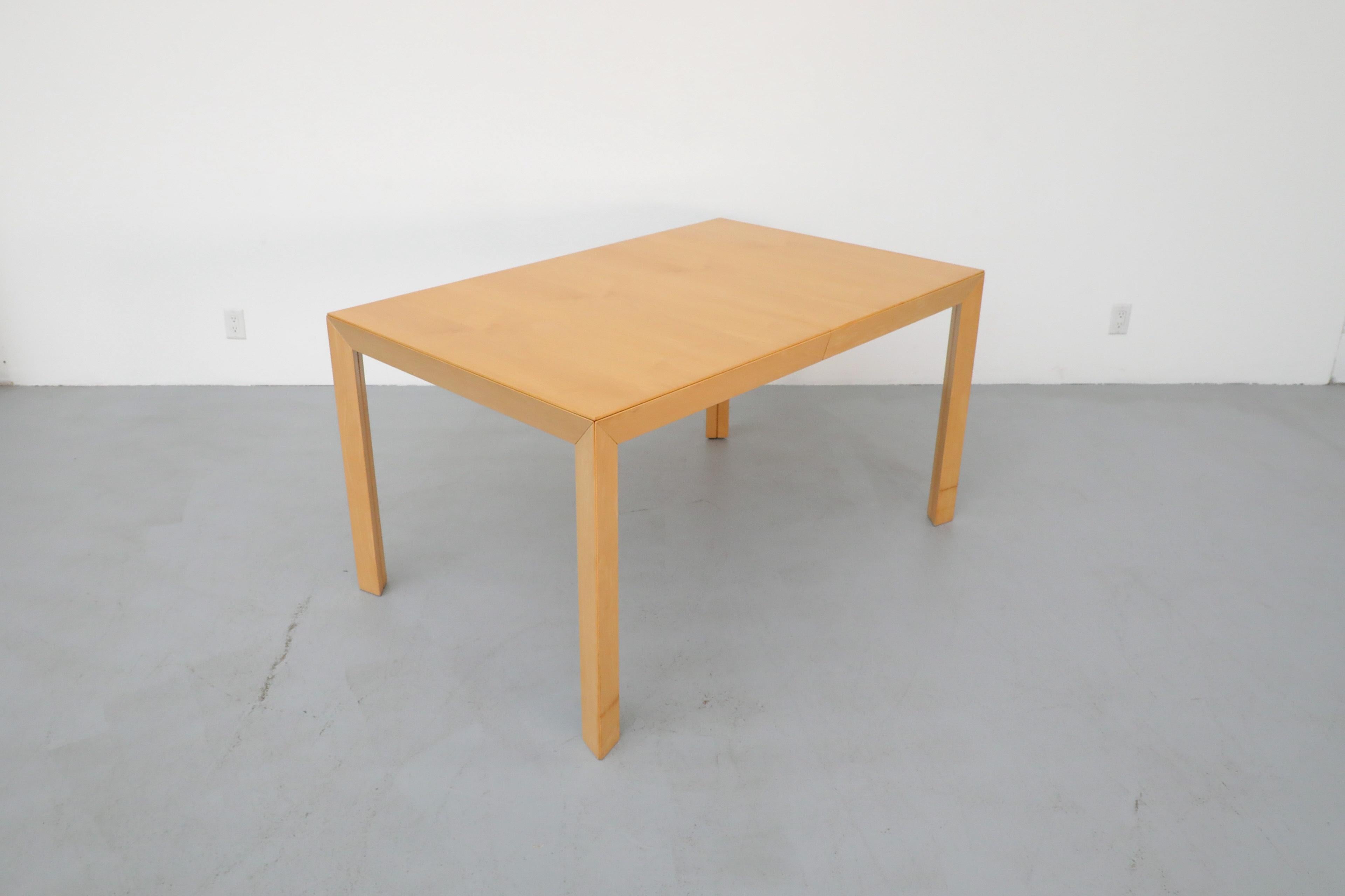 Mid-Century Maple Extendable Dining Table or Desk with Two Leaves 3