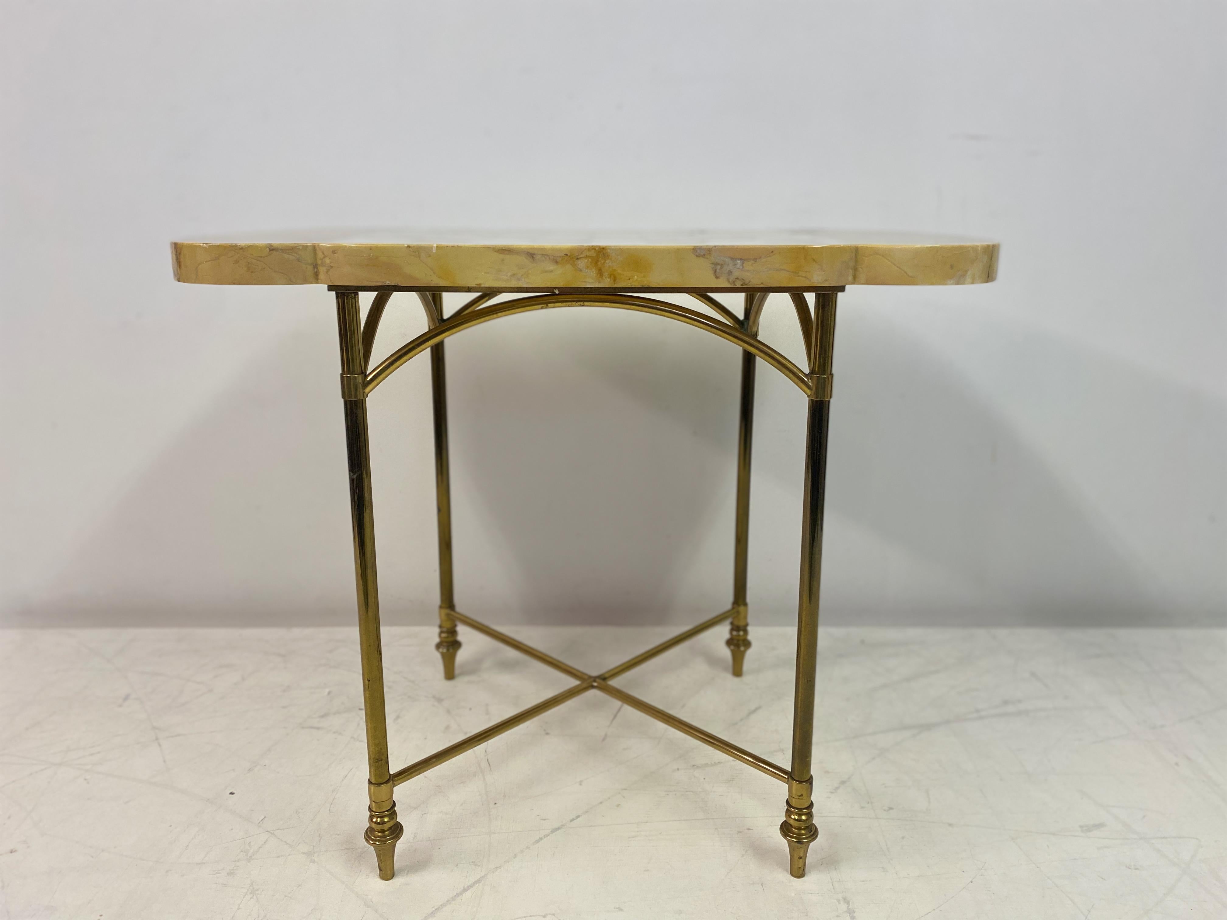 Mid Century Marble And Brass Chess Games Table In Good Condition For Sale In London, London
