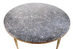 Mid Century Marble and Glass Coffee Cocktail Table