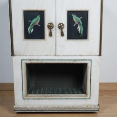 Mid-Century Marble and Malachite Safe Cabinet