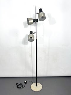 Mid-Century Marble and Metal Three Arms Floor Lamp, Italy, 1960s