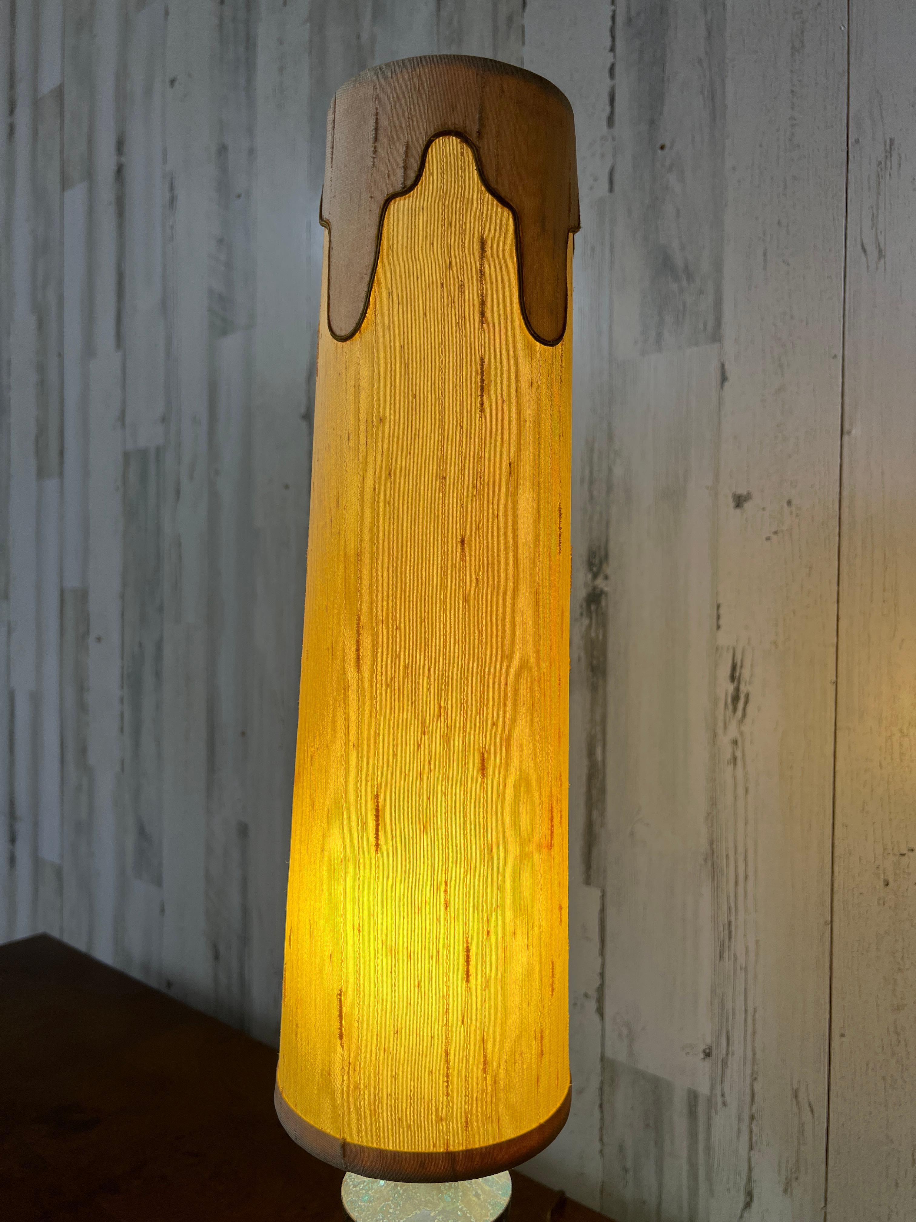 Mid-Century Marble and Wood Table Lamp For Sale 4
