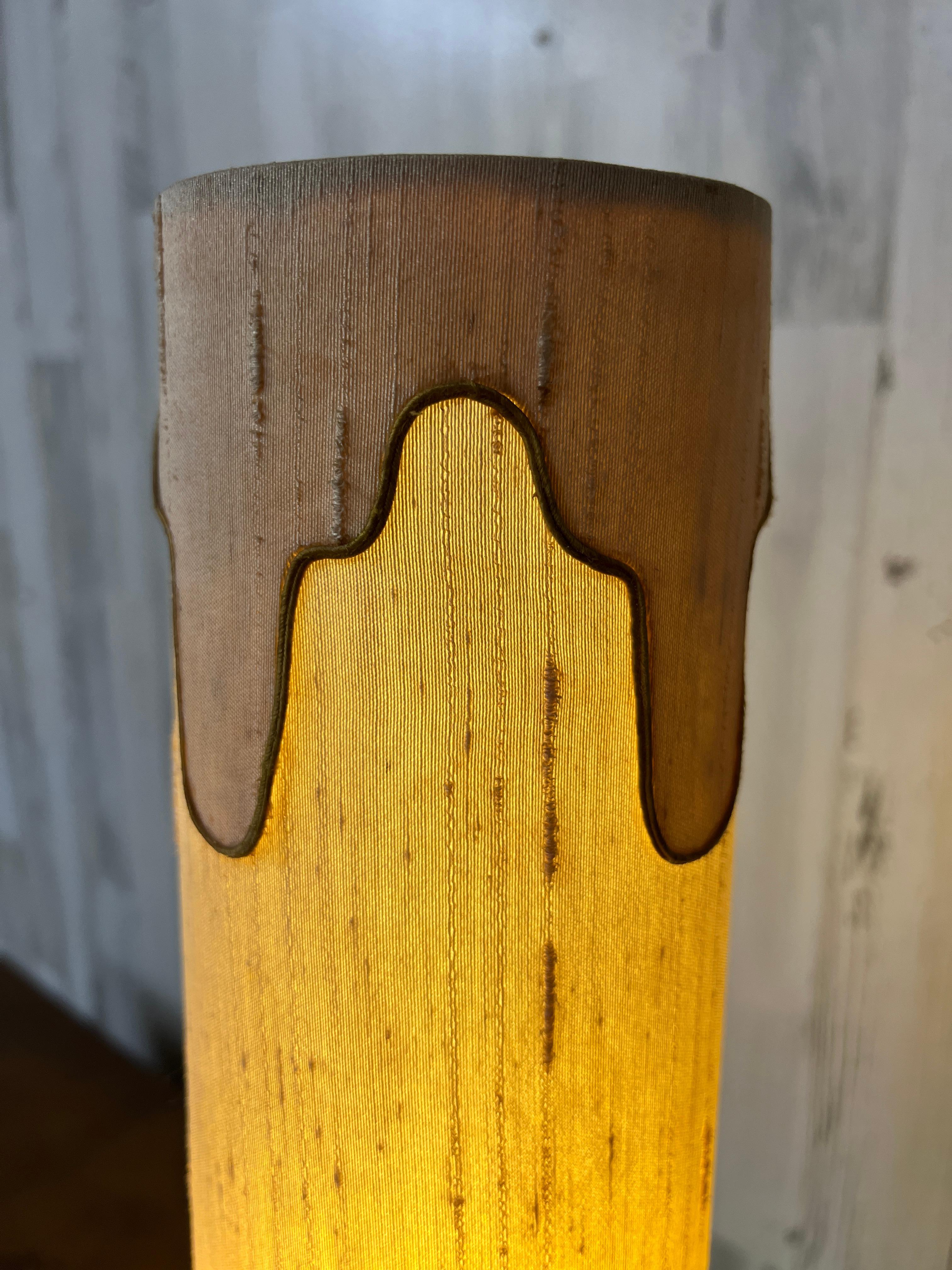 Mid-Century Marble and Wood Table Lamp For Sale 5