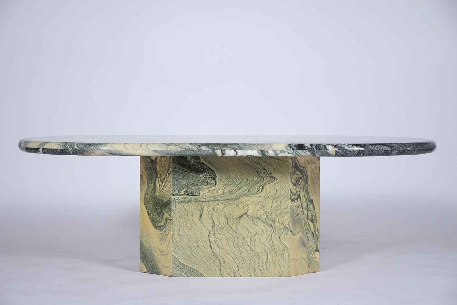 Midcentury Marble Cocktail Table In Good Condition In Los Angeles, CA