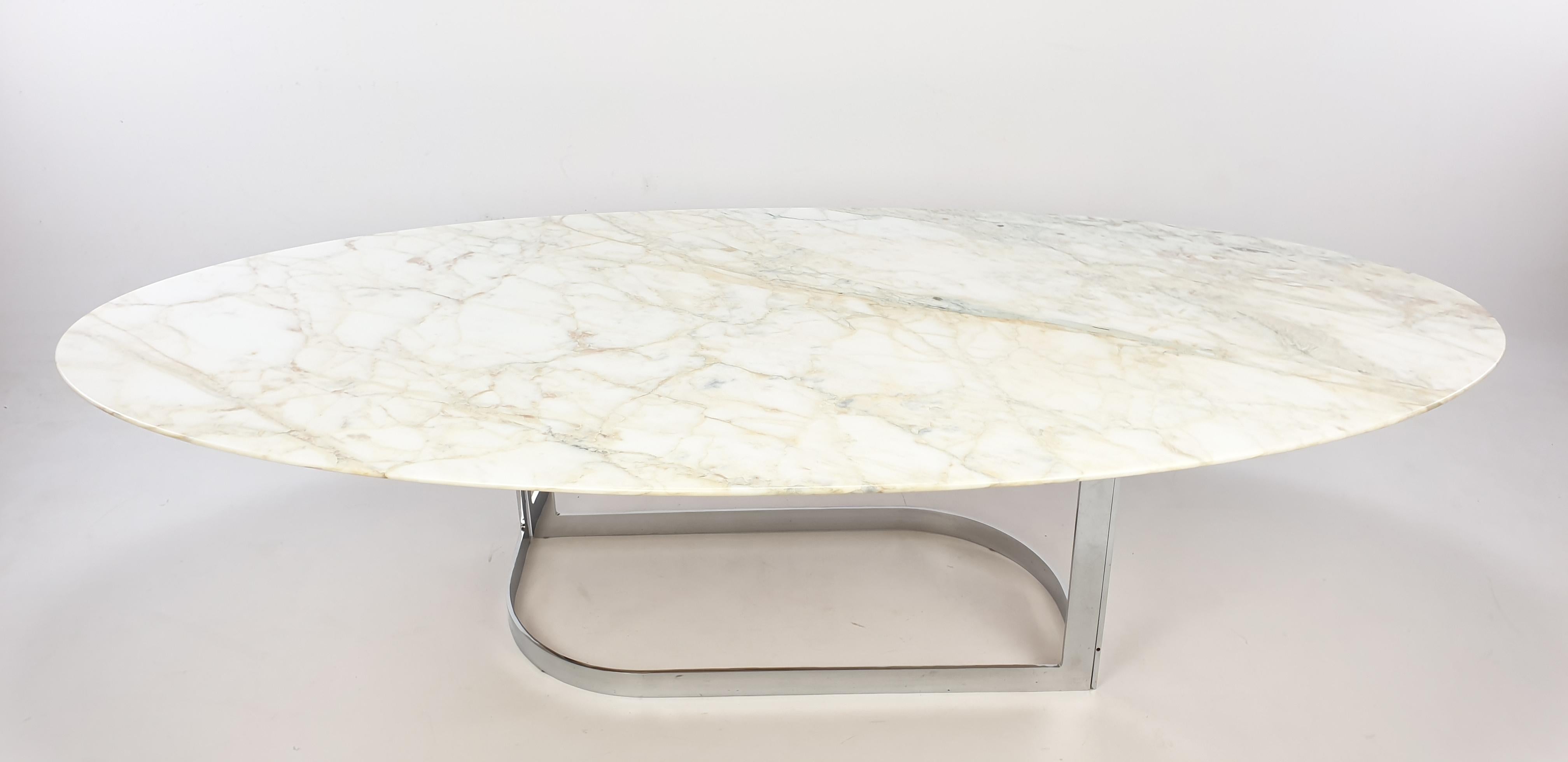 Hand-Crafted Mid-Century Marble Coffee Table by Roche Bobois, 1970s